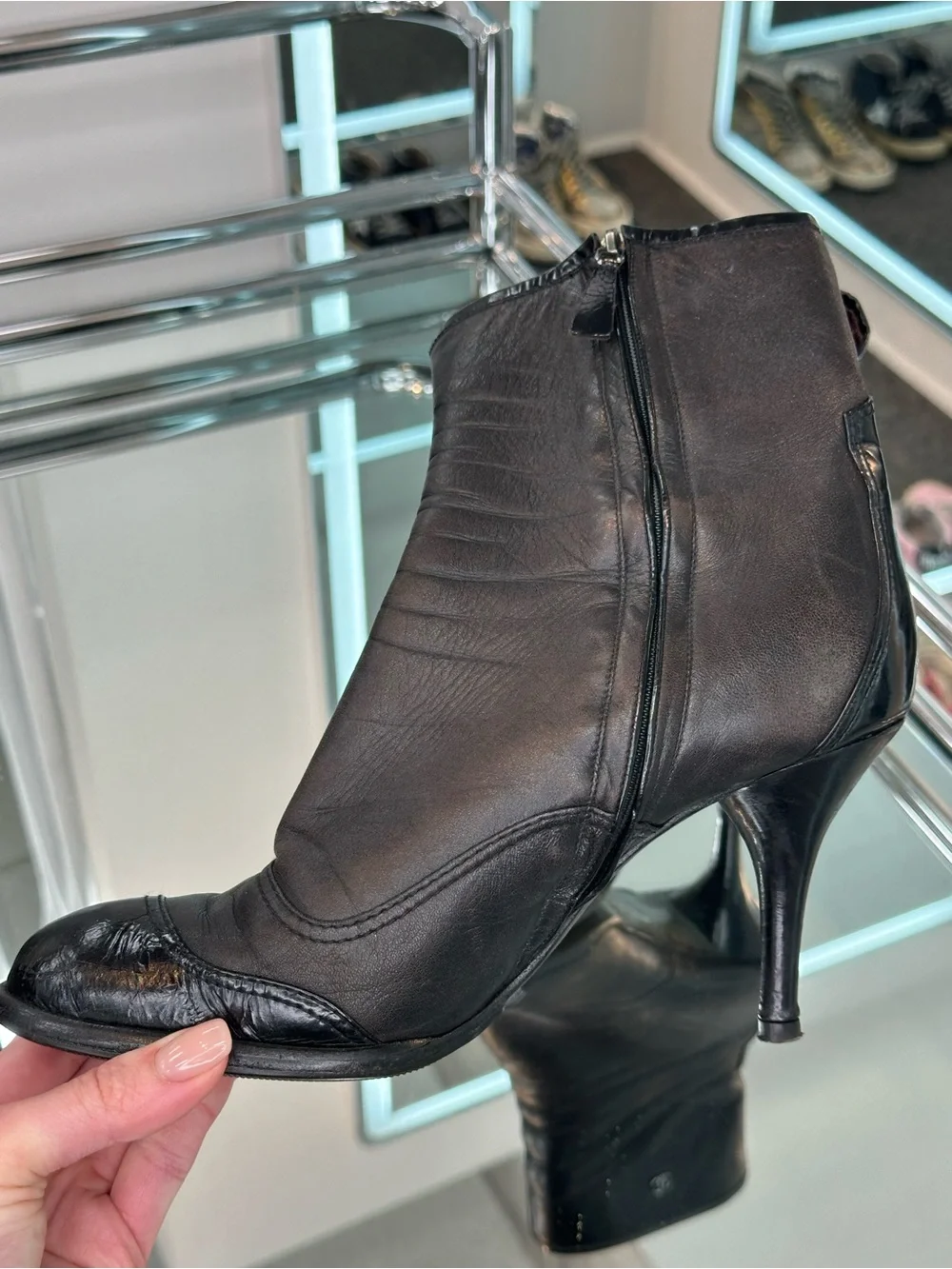 CHANEL heeled ankle